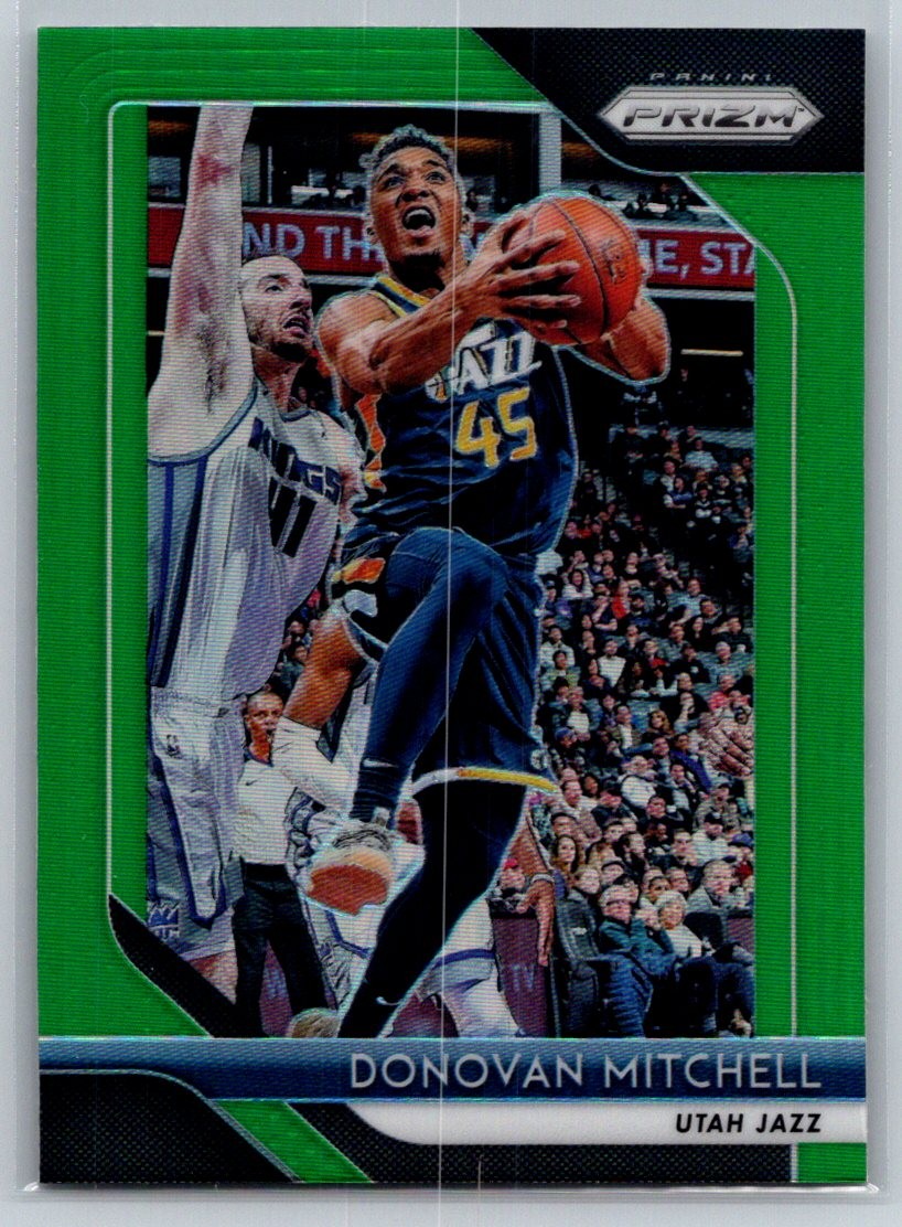 2018-19 Panini Prizm #143 Donovan Mitchell Prizms Green