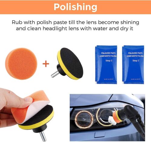 Car Headlight Lens Restoration Repair Kit Polishing Cleaner Cleaning Tools Clean - Picture 19 of 21