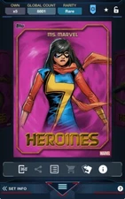 Topps Marvel Collect 2022 Heroines 23 Premier Pink Motion - Ms. Marvel