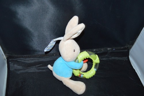 Peter Rabbit Plush Stuffed 7" Toy Baby Rattle Teether World Beatrix Potter K4 - Picture 2 of 3