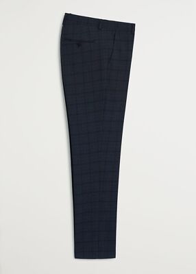 BNWT Mango Man Slim fit check suit trousers UK Size 32 RRP: