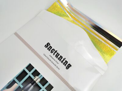 Snc Tuning Quality Holographic Gold And Silver Vinyl Sticker Sheets 8 
