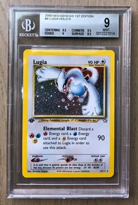 Lugia Holo Pokemon Card 1st Edition Neo Genesis 9/111 BGS PSA MINT 9