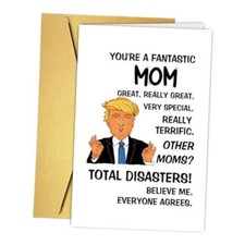 Funny Birthday Card for Mom Grandma, Humor Mother Birthday Card Gift From 2