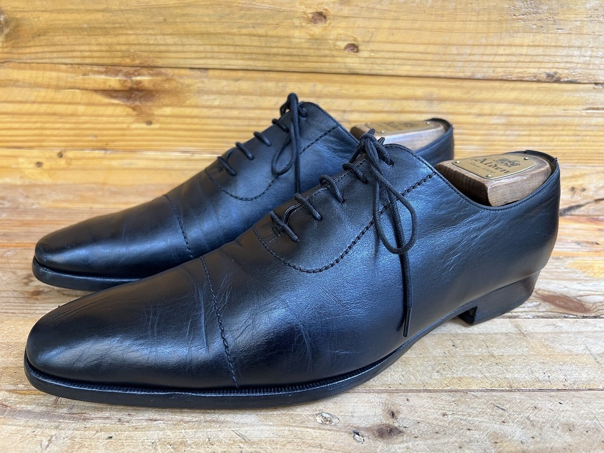 Gucci 181849 Black Leather Lace-up Cap Toe Oxford Dress  display picture 2