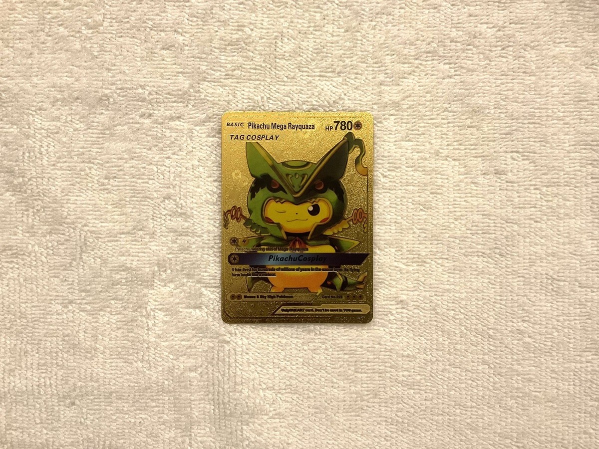 pikachu mega rayquaza gold card | eBay