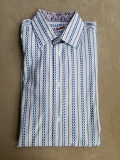 MEN'S ROBERT GRAHAM STRIPED BUTTON DOWN SHIRT 17 M/L