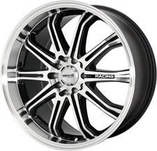 (1) 17x7 +40 Maxxim Ferris 5x110,5x115 Black Machine Face Wheel