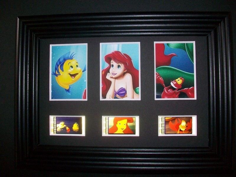 LITTLE MERMAID Framed Trio Movie Film Cell Memorabilia - Compliments dvd poster
