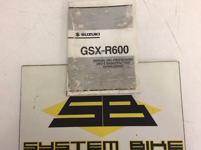 MANUALE USO E MANUTENZIONE SUZUKI GSX-R 600 2001-2003 / OWNER'S MANUAL