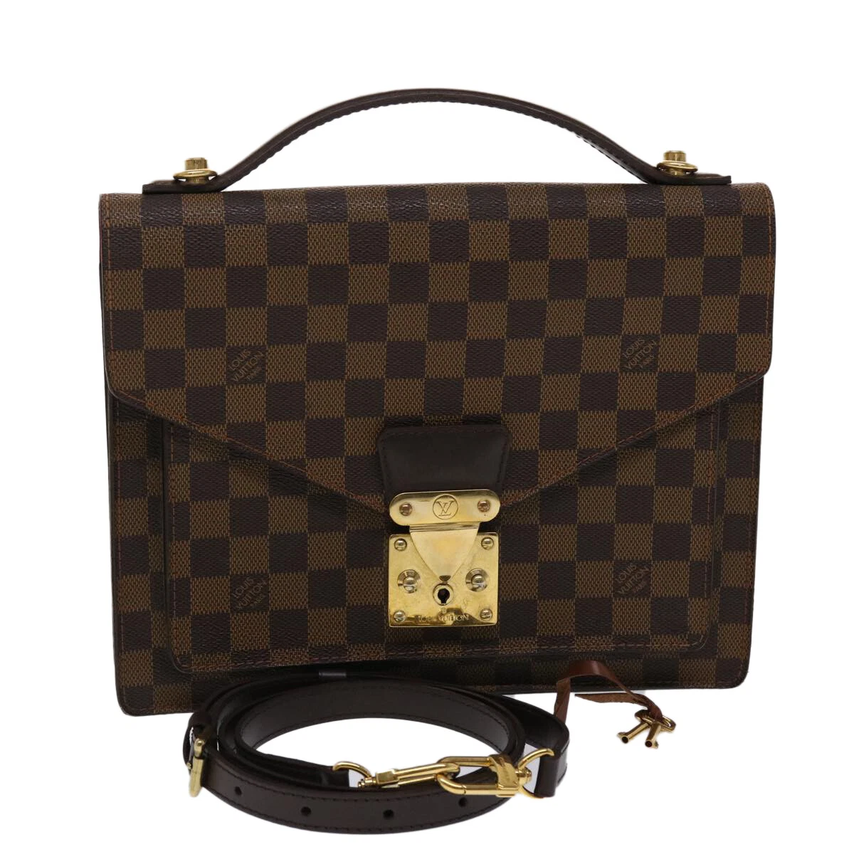 Brown Canvas Louis Vuitton Monceau Bag