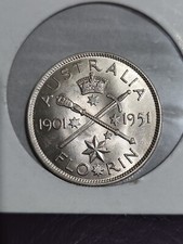 Australian 1951 FEDERATION  FLORIN 1901-1951 CH UNC