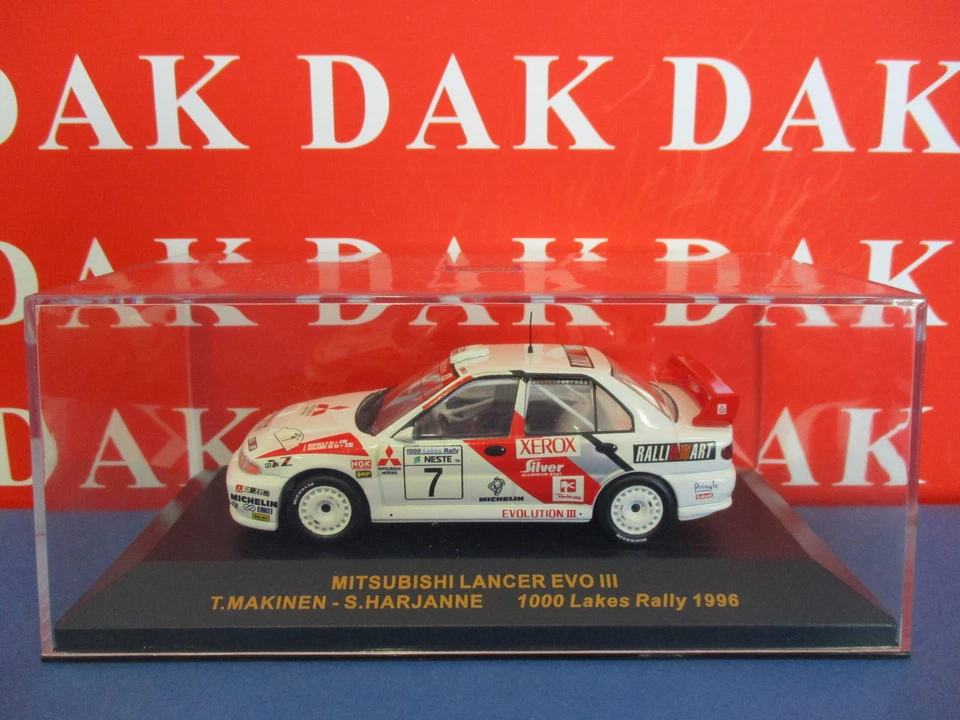 Die cast 1/43 Modellino Auto Mitsubishi Lancer EVO III 1000 Lakes 1996 T.Makinen - Immagine 4 di 4