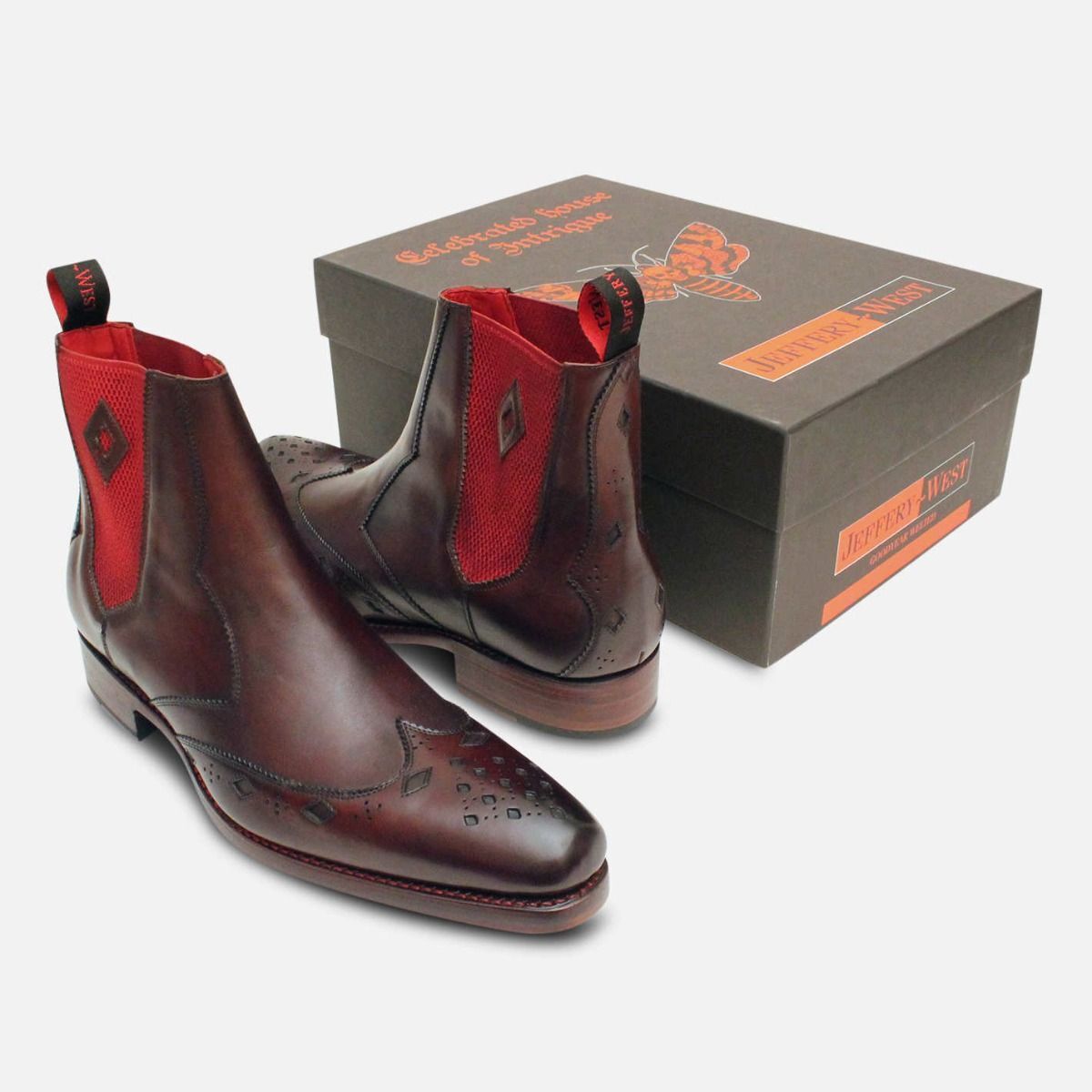 Jeffery West Goodyear Welted Diamond Brown Chelsea Boots image 3