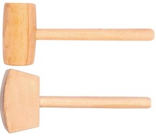 Hammersatz 2-tlg Holzhammer Holzkl&uuml;pfel Schreinerkl&uuml;pfel rund + quadrat