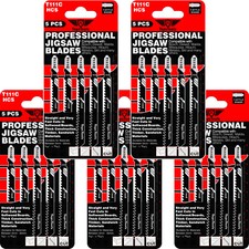 25 x TopsTools T111C Jigsaw Blades for Fast Cuts Dewalt Bosch Makita Milwaukee