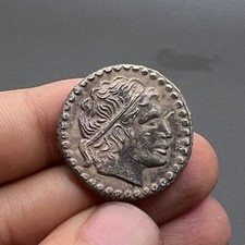 Museum quality rare ancient Roman king solid silver unique coin