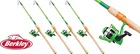 Berkley Flex Trout Spin Telescopic Combo Fishing Rod 8ft 5-15g 4 Pack Clearance