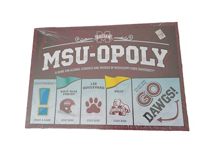  MSU-Opoly MSU Mississippi State University Monopoly Game SEC Bulldogs Sealed