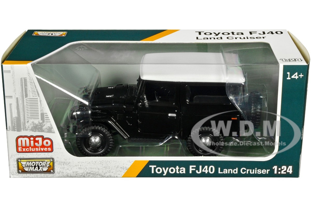 TOYOTA FJ40 LAND CRUISER BLACK 1/24 DIECAST MODEL CAR BY