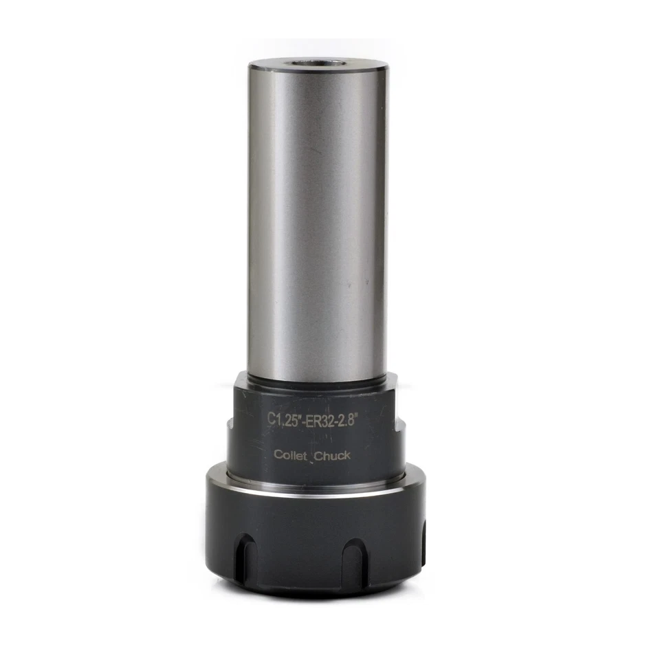 ICARBIDE NEW 1.50" STRAIGHT SHANK ER32 COLLET CHUCK TOOL HOLDR LENGTH 2.8" WITH FLAT USA