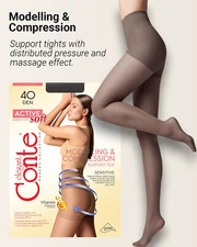 Conte ACTIVE SOFT 40 Denier Support&Compression  Semi-Opaque Compression,Cont...