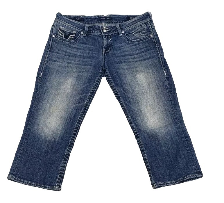 Vigoss The Chelsea Capri Thick stitch Jeans Womens Plus Size 11/12