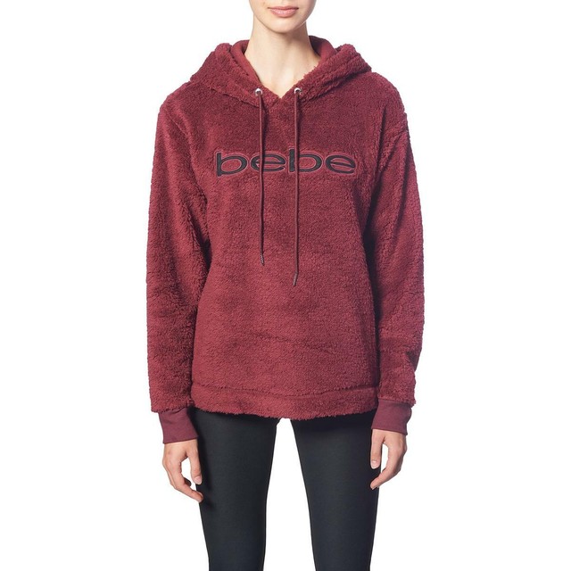 Bebe Sport Womens Red Sherpa Athlesiure Cozy Hoodie Athletic M Bhfo 2714 For Sale Online Ebay