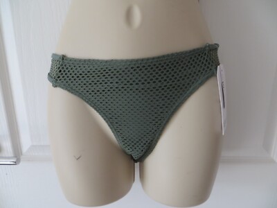 ROXY GRÜNES NETZ-BIKINIHOSE GRÖSSE XS NEU MIT ETIKETT £32
