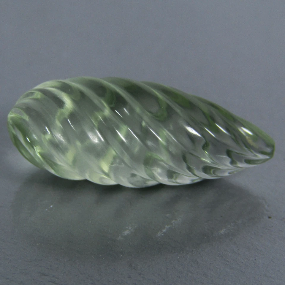 Increíble gema suelta corte briolette de amatista verde natural (prasiolita) 11,06 quilates VDO Foto 2 de 3