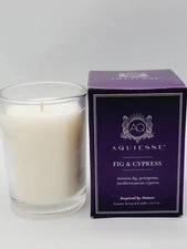 Aquiesse Fig & Cypress Luxury Scented Candle 6.5oz NIB Free & Fast Ship