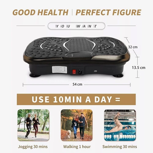 Vibration Plate Exercise Machine Whole Body Workout Lose Weight Fitness Machine - Picture 3 of 15