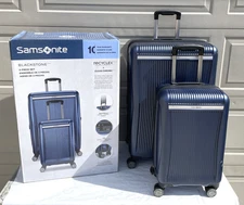 Samsonite Blackstone 2 Piece Hardside Expandable Spinner Luggage Set Blue