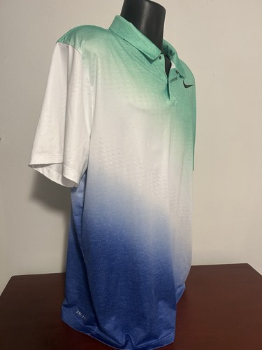 Tiger Woods Collection Ombré Shirt Mens Extra Large Nike Golf Polo Rare XL - Picture 5 of 6