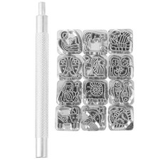  Lederbearbeitung Werkzeug Set Leathercraft- Briefmarken Stempelwerkzeug