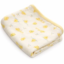Little Me Yellow Duck Baby Blanket Cotton Nursery Security Lovey 28x23
