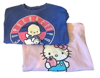Pochacco by Sanrio and Hello Kitty Sweatshirts Women s Sz M Cotton Blend