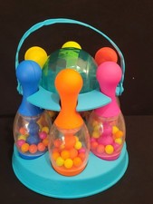 Let's Go Bowling Preschool Bowling Set 6 Pins Ball Sensory Beads Caddy Ages 2 