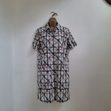 COS Shirt Dress 8 Eur 36 Green Check Cotton Shift Pockets Excellent Condition
