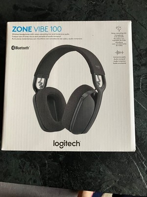 Logitech Zone Vibe 100 Wireless Bluetooth Headphones Graphite