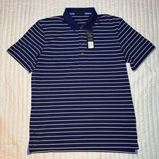 New Greyson Mens Large River Artic Mohansic Performance Stretch Golf Polo Shirt