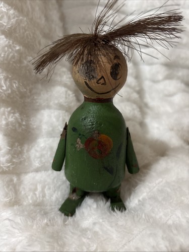 1920s Vintage "Scarey Ann" Poppy Doll by Co. Atascadero, Ca. Wooden Doll