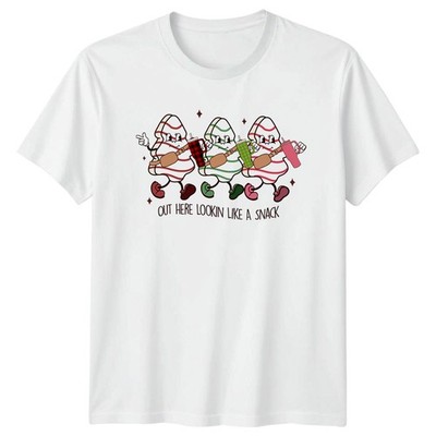 Out Here Lookin Like A Snack Weihnachten Süßigkeiten Urlaub Herren Damen Grafik T-Shirt