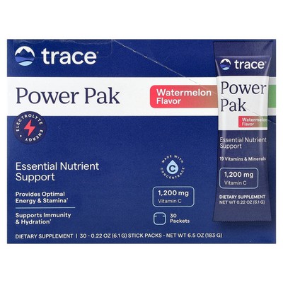 Power Pak, Watermelon, 30 Stick Packs, 0.22 oz (6.1 g) Each