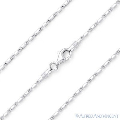 1,2 mm dünne Stabglied Heshe Italienische Kette Halskette massiv 925 Italy Sterlingsilber