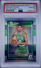 2017 Panini Donruss Optic Jayson Tatum The Rookies Holo RC Rookie Celtics PSA 10