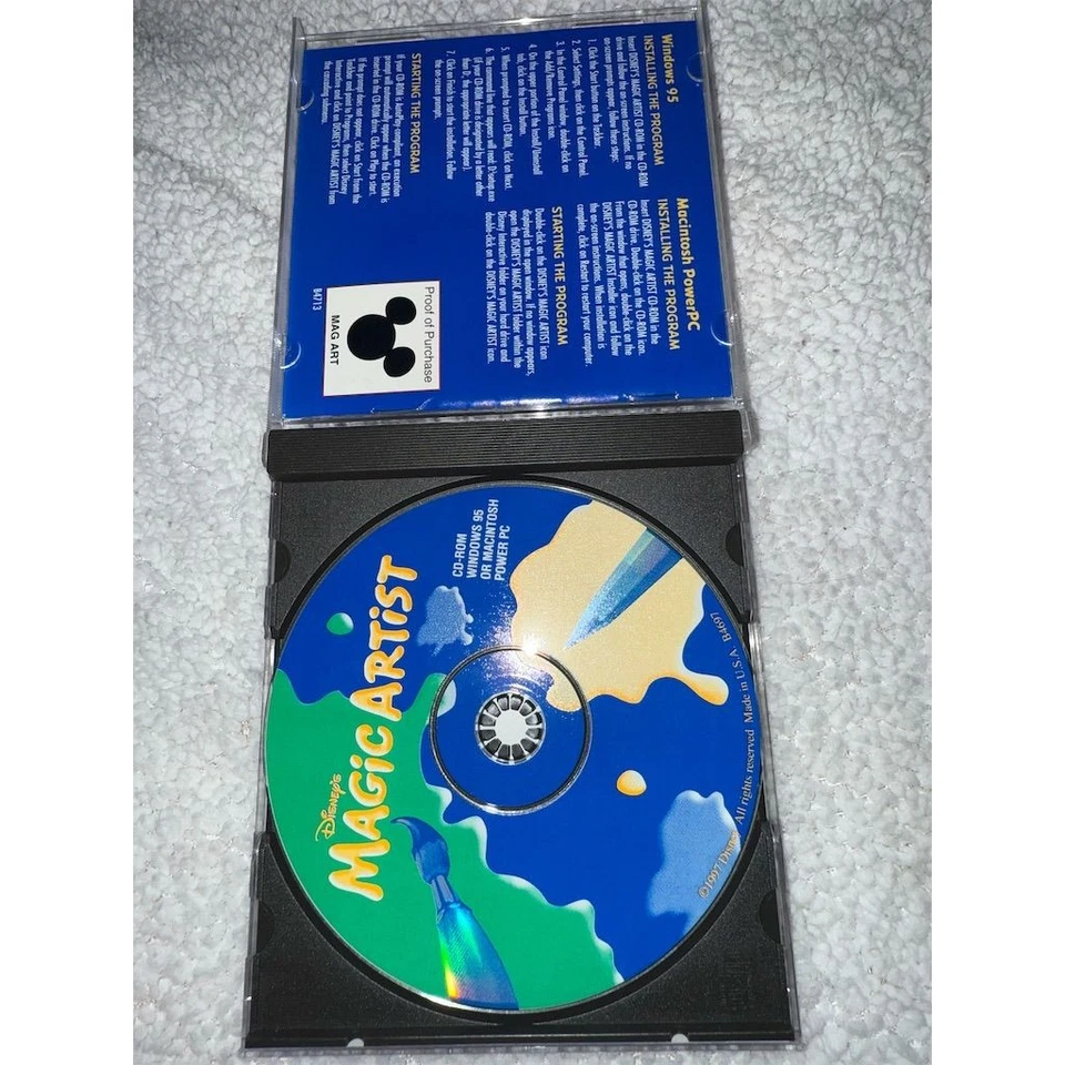 Disney's Magic Artist Art Software PC CD-ROM 1997 tested VTG Mickey Mouse - Image 3 of 4