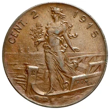 Italia Regno Vittorio Emanuele III 2 centesimi 1915 Prora