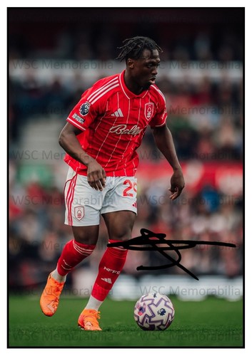 12038. Dilane Bakwa Signed Pictures (A4 Prints) Nottingham Forest Strasbourg etc