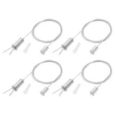1m/3.3ft 4 Set Ceiling Hanging Wire Cable Kit w Square Nail Style 2